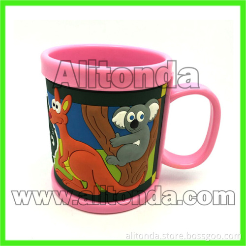 PVC mugs cartoon cute children mugs custom mugs for aquarium office travel agent promotional gifts